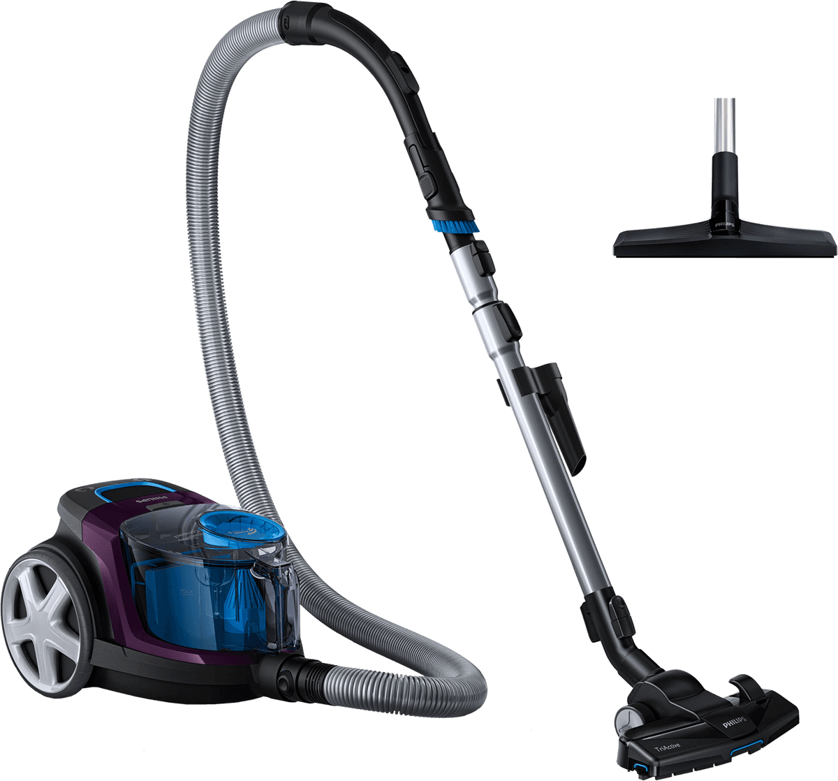 PHILIPS PowerPro Compact 3000 Series FC9333/09 Paars - Stofzuiger - Met Zakloze technologie - Max zuigvermogen 750 W - Paars — afbeelding 1
