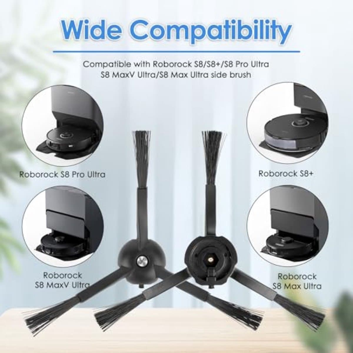 Zijborstels voor Roborock Q5 Max+, S8 MaxV Ultra, Q5 Pro, Q8 Max+, Q Revo, Qrevo Pro, Qrevo S, Qrevo Slim, Qrevo Master, S8 Pro Ultra, S7 MaxV Ultra, Q7 Max, Q7 Max+, Q5 Pro+, S7 & E-serie — afbeelding 1