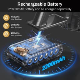 Draadloze Stofzuiger - Steelstofzuiger Oplaadbaar - Huishouden Schoonmaken - Intelligent Touchscreen - 45 Minuten Autonomie - Goudkleurig — thumbnail 2