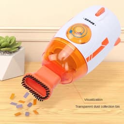 Mini Stofzuiger - Draagbare Schoonmaker - Bureau Schoonhouden - Sterke Zuigkracht - 55 ml Capaciteit - Oranje — thumbnail 4
