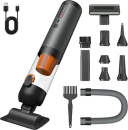 4-in-1 Handstofzuiger draadloos- Kruimeldief - Draagbare mini stofzuiger met 20.000 Pa / 120 W / 40 min gebruiksduur - 7800 mAh-accu, 2 zuigstanden, zuig- en blaasfunctie en USB-C-snelladen in 2,5 uur - Zwart — thumbnail 1