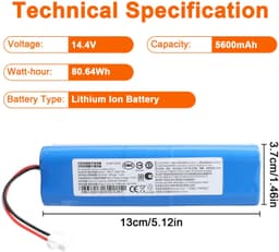 Stofzuigeraccu - 14,4 V - 5600 mAh — thumbnail 2