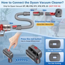 Hondenverzorgingsset voor Dyson V7, V8, V10, V11, V12, V15, G5 - Opzetstukken voor huisdieren — thumbnail 5