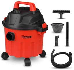 Nat en droog stofzuiger - 800 W motor - 10 liter tank - Rood — thumbnail 1