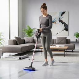 AG4200+ Steelstofzuiger Draadloos – Met Dweilfunctie 2 in 1 – Rose Gold – Krachtige Stofzuiger Zonder Zak – Geschikt voor Dierenharen – Compact & Lichtgewicht Kruimeldief — thumbnail 5