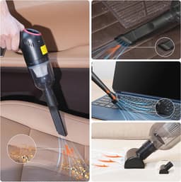 Draadloze 3-in-1 Handstofzuiger - 9000 Pa Krachtige Mini-stofzuiger voor Auto, Huis en Dierenharen — thumbnail 5