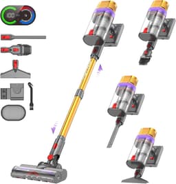 Steelstofzuiger Draadloos - Snoerloze Zuiger - Huis Reinigen - Automatische Zuigkracht - 1.8L Reservoir - Goud — thumbnail 1