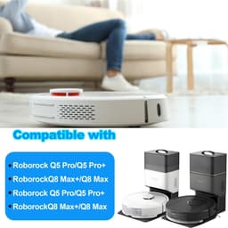 Dailygoods- Robotstofzuiger Accessoires - 2 Hoofdborstels - 6 Zijborstels - 6 Reinigingsdoeken - 4 HEPA-filters - Compatibel met Roborock Q5 Pro/Q8 Max - Stofzuigeraccessoires — thumbnail 4
