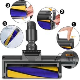 Zachte Rolborstelkop Voor Dyson V7 V8 V10 V11 V15 - LED-Zachte Rollerreinigerkop - Met Groene Led-Reinigingslamp Voor Hardhout Marmer En Tegels — thumbnail 5