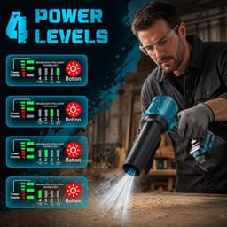 Battery Blower & Handheld Vacuum Cleaner 2-in-1 Compatible with Makita 18 V Battery (without Battery), Brushless - ShopVlot — thumbnail 2