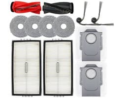 Accessoires geschikt voor Roborock P20 Ultra, G30U/G20S Ultra/Saros 10R, reserveonderdelenset, Rolborstels1 paar, zijborstels2, filters2, reinigingsdoeken4, stofzakken*2