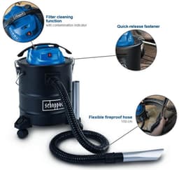 Scheppach Aszuiger AVC25 - 1300W - 3-in-1: Aszuiger, Stofzuiger & Blaasfunctie - Voor kachels, haarden en BBQ's - 25L — thumbnail 3