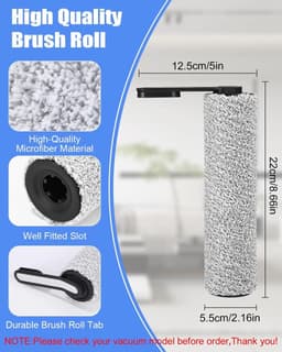 Vervangende rolborstels en filters geschikt voor Tineco Floor One S5 nat- en droogstofzuiger, inclusief 2 rolborstels, 2 filters en 1 reinigingsborstel. — thumbnail 2