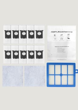 Replacements onderdelenset geschikt voor Philips PerformerPro & Performer Expert – 10 Stofzakken + 2 Motorfilters + 1 HEPA Filter — thumbnail 1
