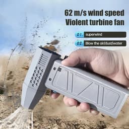 Handstofzuiger Luchtblazer - Mini Stofreiniger - Auto Interieur Reinigen - Traploze Snelheidsregeling - 500 Gram - Zwart — thumbnail 5