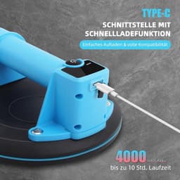Draagbare elektrische vacuümzuiger voor zware tegels en glas met 260 kg capaciteit — thumbnail 2