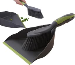 Bezem en Stoffer Set - Reinigingsset Huishouden - Bureau Schoonmaken - Dichte Borstel Verwijdert Haar - Compact Ontwerp - Niet Gespecificeerd — thumbnail 1
