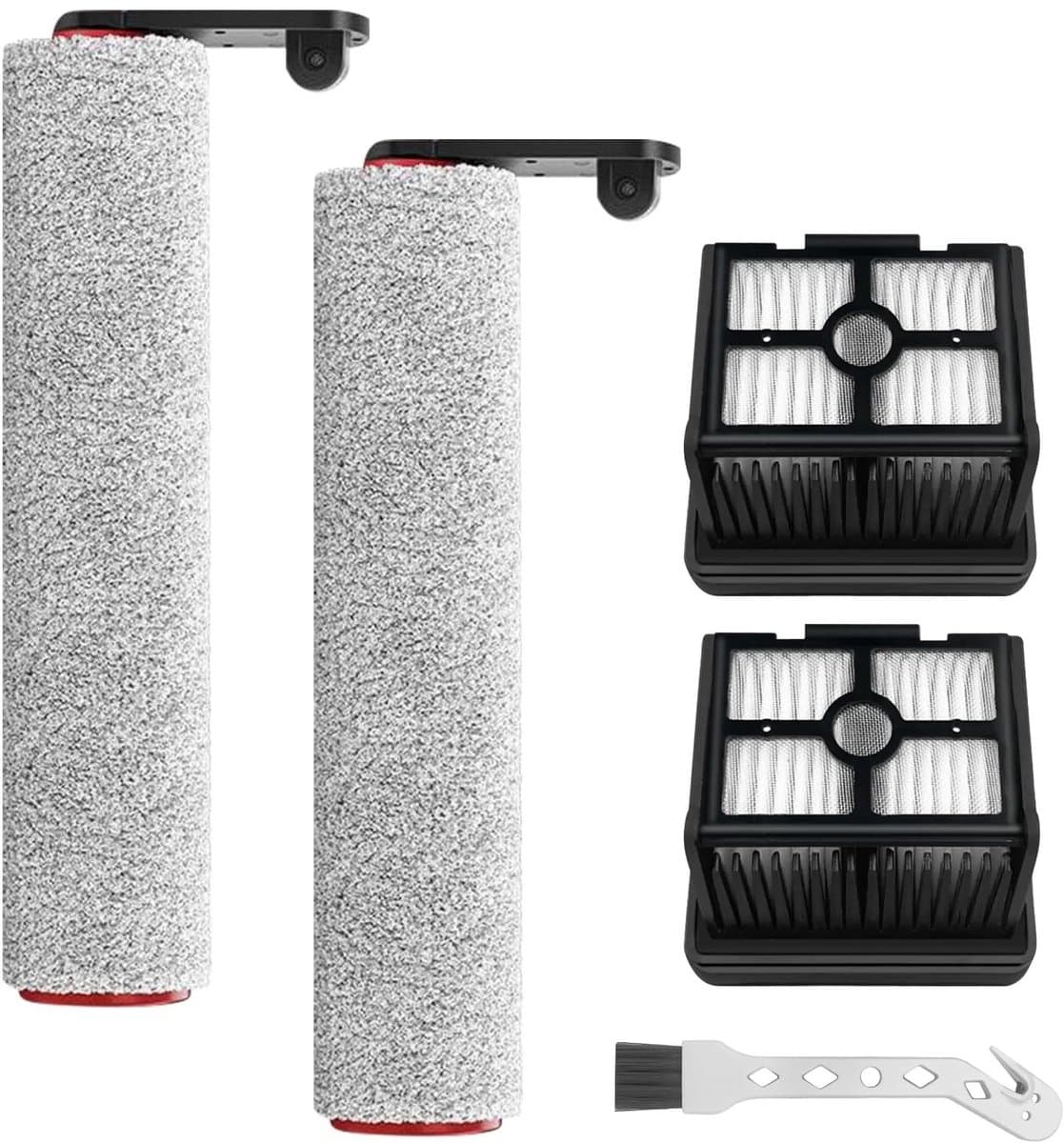 Cosensi - Vervangborstel - HEPA-filter - Duurzaam - 5-delig - Compatibel met Dreame H12 Pro - Accessoires voor stofzuiger - 2 borstels + 2 filters — afbeelding 1