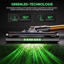 Hiaonyx steelstofzuiger - 9-in-1 steelstofzuiger draadloos - 75000pa - Met dierenborstel - LED Groene Stofdetectielamp - Geschikt voor Tapijten - Harde Vloeren en Dierenharen - 2-liter stofopvangbox - Paarse goudkleur — thumbnail 4