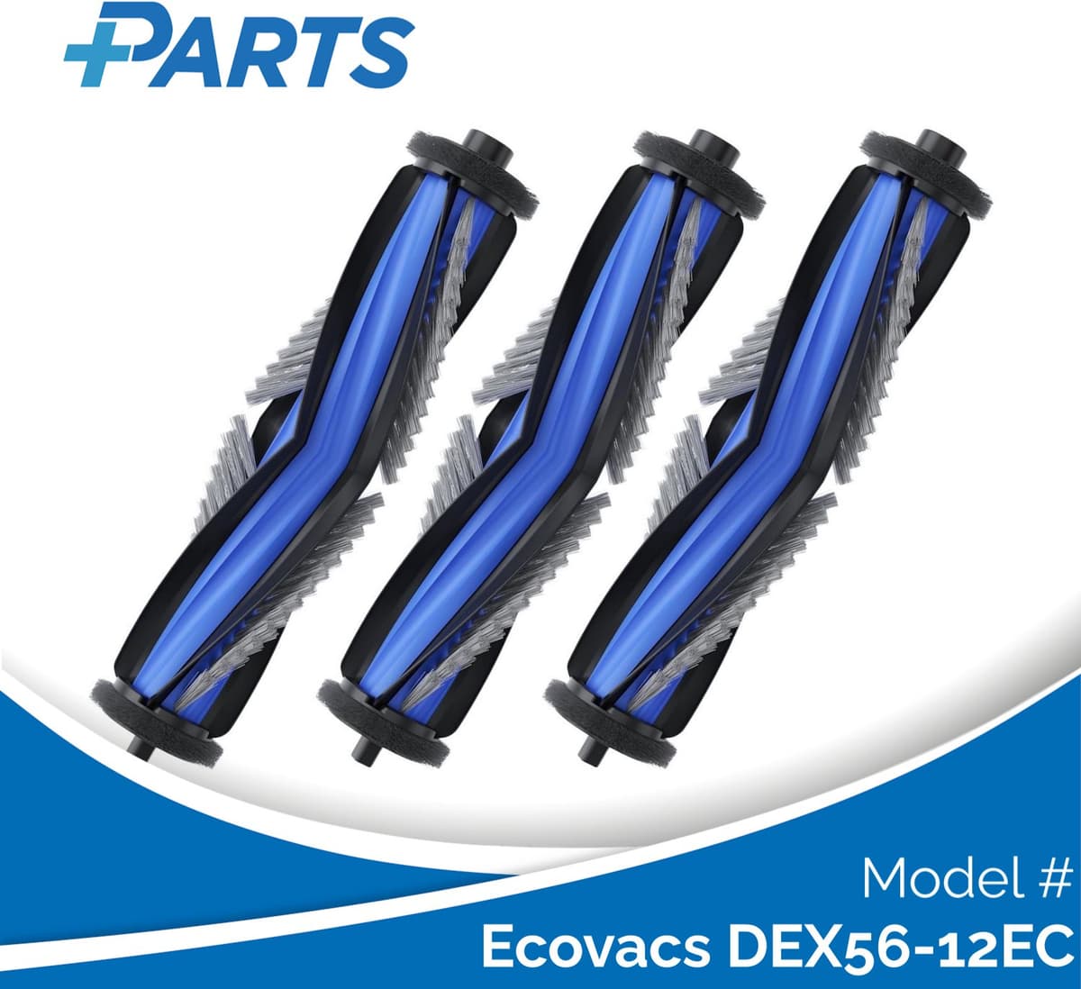 Ecovacs DEX56-12EC Borstels (3 Stuks, Plus.Parts® alternatief voor DMB010027) — afbeelding 1