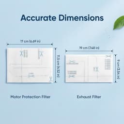 Set van 6 Stofzuigerfilters en Microfilters voor Compacte en Klassieke Stofzuigers, Inclusief Motorbeschermingsfilter en Luchtuitlaatfilter voor Optimale Prestatie — thumbnail 3