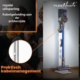 Vloerstandaard - Aluminium - Kabelmanagement - Wit — thumbnail 3