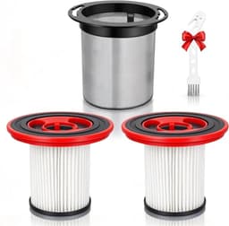 Vervangingsfilter voor Bosch Unlimited Serie 7 Steelstofzuiger – Wasbaar RVS HEPA-filter, Set van 2 met Voorfilter en Reinigingsborstel — thumbnail 1