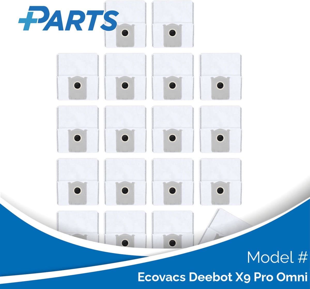 Ecovacs Deebot X9 Pro Omni Stofzakken (18 Stuks, Plus.Parts® alternatief voor DDB030041) — afbeelding 1