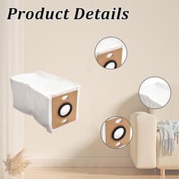8 stuks Stofzakken - geschikt voor ILIFE V9 - V9pro Zelfledigende Robot Cleaner - Grote Capaciteit Tas Vervanging Accessoire Kits — thumbnail 3