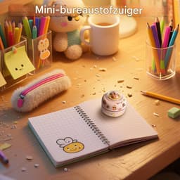 Mini Bureau Stofzuiger - Handzaam Model - Snel Kruimels Verwijderen - Schattig Capybara Design - 9 cm Hoog - Multicolour — thumbnail 5