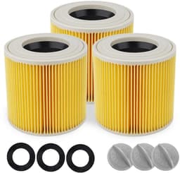 Dailygoods- Stofzuigerfilter Set van 3 - Vervanging voor originele filter - Compatibel met Kärcher WD3/WD2/WD1/MV3/MV2 - Geavanceerde filtratie - Betrouwbare oplossing voor optimale prestatie - Stofzuigeraccessoire — thumbnail 1