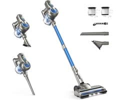 Draadloze Steelstofzuiger - Lichtgewicht Stofzuiger - Huis Snel Schoon - 23kPa Zuigkracht - 35 Min Looptijd - Blauw
