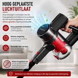Draadloze Steelstofzuiger 4-in-1 - 49 Minuten - HEPA Filter - LED Verlichting - Voor Tapijt, Harde Vloeren & Huisdierharen — thumbnail 3