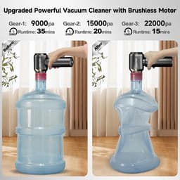 Draadloze Kruimeldief - Handstofzuiger Accu - Auto Keuken Schoonmaken - 3 Zuigkracht standen - 25000 PA - Grijs — thumbnail 5