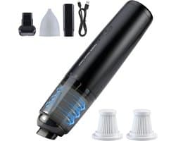 Draadloze Handstofzuiger - Zwart - Draagbare Mini-stofzuiger met HEPA-filter - Voor Auto, Huis en Bureau