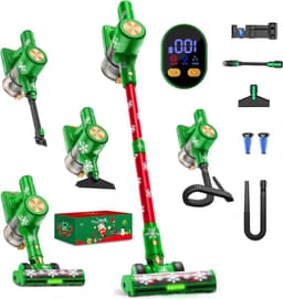 Draadloze Stofzuiger - Steelstofzuiger Accu - Krachtig Reinigen - Zelfstaand Ontwerp - 55 Min Looptijd - Groen — thumbnail 1