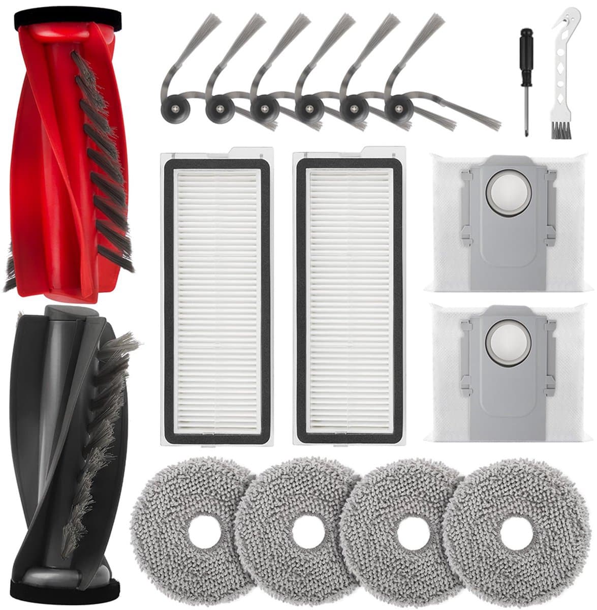 Accessoires voor P20 PRO / QREVO CURV / QREVO EDGE / QREVO CURV S5X / QREVO EDGE S5A / QREVO C robotstofzuigers - 18-delige set - reserveonderdelen — afbeelding 1