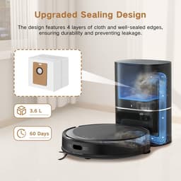 SnelShoppen - 12 Stuks Stofzuigerzakken voor Robotstofzuiger, Perfecte Pasvorm en Sterke Afsluiting, 3.5L Capaciteit, Vervangingszakken voor Tapo RV30 — thumbnail 1