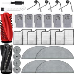 26-delige accessoireset gescht voor Roborock Saros 10 robotstofzuiger – 2 hoofdborstels, 6 stofzakken, 4 dweildoeken, 4 zijborstels, 4 filters, 4 zijvegers, 1 reinigingsborstel, 1 schroevendraaier — thumbnail 1