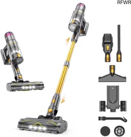 Steelstofzuiger - Draadloze Stofzuiger - Huis Reinigen - Automatische Zuigkracht - 75 Min Werktijd - Goud — thumbnail 1