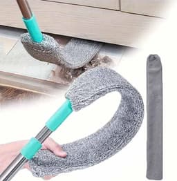 Onder Meubel Stoffer - Stoffer Lange Steel - Onder Meubels Stofvrij - Flexibel en Uitrekbaar - Verstelbaar - Grijs — thumbnail 5