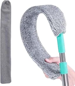 Onder Meubel Stoffer - Stoffer Lange Steel - Onder Meubels Stofvrij - Flexibel en Uitrekbaar - Verstelbaar - Grijs — thumbnail 1