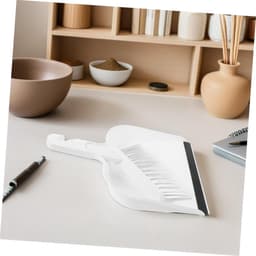 Mini Stofblik Borstel - Schoonmaakset Bureau - Bureau Schoonmaken - Ruimtebesparend Design - 2 Sets - Wit — thumbnail 3