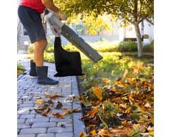 Vacuüm Collectie Tas 420D Oxford Stofzak met Onderrits voor Legen Fit voor de meeste Blowers en Tuin Stofzuigers Zwart
