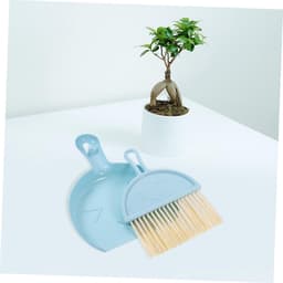 Mini Bezems Stoffer - Reinigingsset - Bureau Schoonmaken - Compact Ontwerp - 18 cm Bezem - Blauw — thumbnail 5