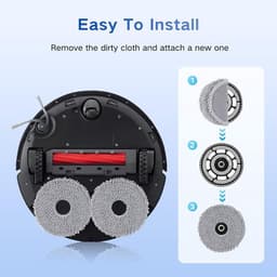8 Stuks Dweilpads voor Roborock Q Revo, Qrevo S, Qrevo Pro, Qrevo Master, Qrevo Edge, Qrevo Curv, Qrevo Slim, QV 35A/35S, QR, Saros 10R/Z70 Robotstofzuiger, Herbruikbare en Wasbare Vervangingsdoek — thumbnail 3
