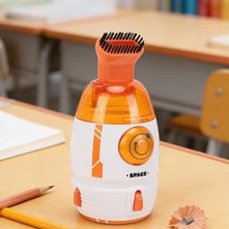 Mini Stofzuiger - Draagbare Reiniger - Bureau Schoonmaken - 600 Pa Zuigkracht - 13.5 cm Lengte - Oranje — thumbnail 3