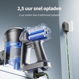 Draadloze Steelstofzuiger - Lichtgewicht Stofzuiger - Huis Snel Schoon - 23kPa Zuigkracht - 35 Min Looptijd - Blauw — thumbnail 2