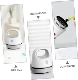 Mini Stofzuiger - Tafel Kruimeldief - Bureau Schoonhouden - USB Oplaadbaar - 9.9 x 9.9 x 9.9 cm - Grijs — thumbnail 4