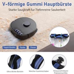 Accessoireset voor Eufy X10 Pro, Omni robotstofzuiger, 4 stofzakken, Saprdii 6 dweildoeken, 2 rubberen rolborstels, 2 filters, 6 zijborstels, reserveonderdelenset X10 Pro, stofzuigerrobot — thumbnail 5